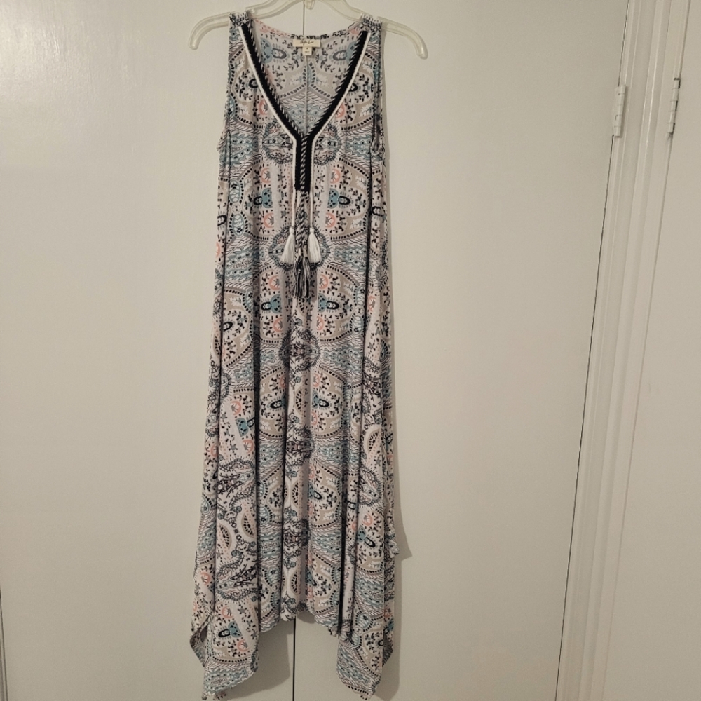Style & Co  Maxi  Dress  Women's  Size XS  Multi-color  Sleeveless  Asymmetrical